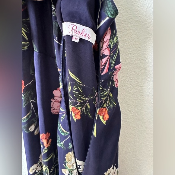 Parker NY floral chiffon formal maxi dress XS - Picture 9 of 12